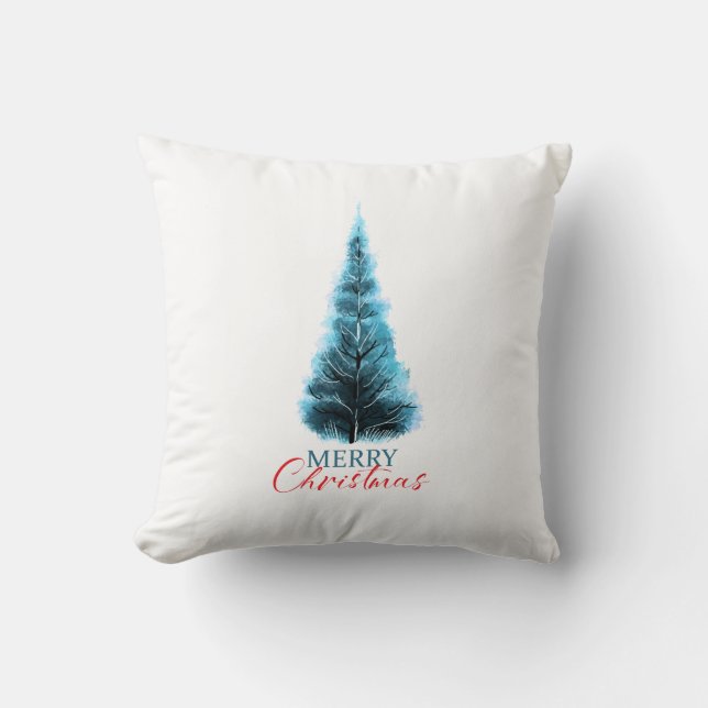Cojín Decorativo Merry Christmas pine tree (Anverso)