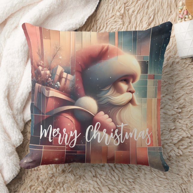 Cojín Decorativo Merry Christmas Santa Claus  (Manta)