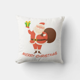 Cojín Decorativo Merry Christmas Santa Throw Pillow