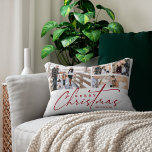 Cojín Decorativo Merry Christmas Script 4 Collage de fotos Personal<br><div class="desc">Personalice sus vacaciones con un toque personal a su decoración navideña con el acento almohada de Collage de fotos Accent Personalizado de Merry Christmas Script 4. Muestra cuatro de tus fotos familiares favoritas en una moda y un diseño festivo, enmarcado por un elegante guión de "Feliz Navidad". Esta almohada, hecha...</div>