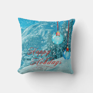 Cojín Decorativo Merry Christmas Snowowsky Mountain Village