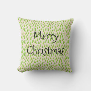 Cojín Decorativo Merry Christmas Tree Farm Pattern Retro