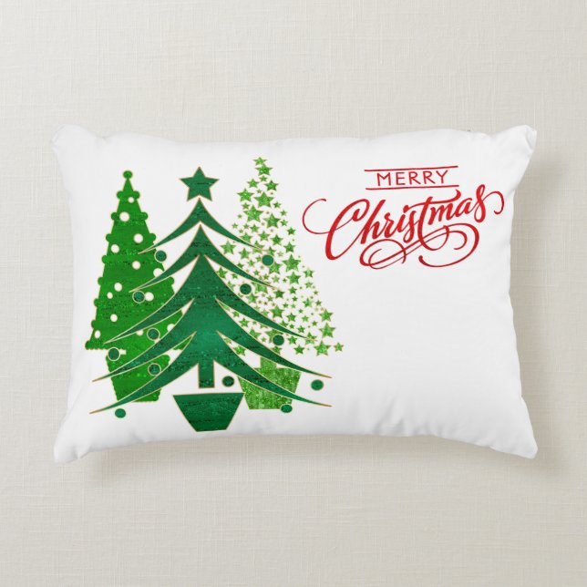 Cojín Decorativo Merry Christmas Trees Pillow (Anverso)