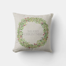 Cojín Decorativo Merry Christmas Wreath grilap