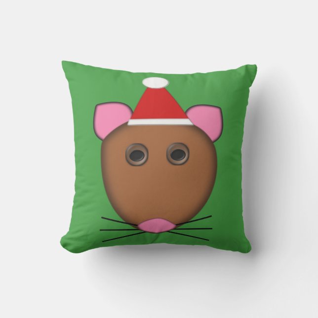 Cojín Decorativo Merry Chrstmas Mouse Pillow (Anverso)