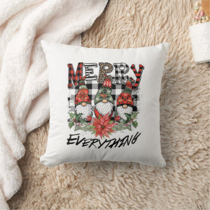 Cojín Decorativo Merry Everything with Cute Navidades Gnomes