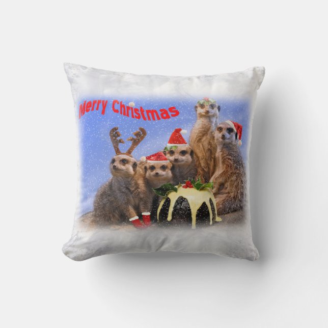 Cojín Decorativo Merry Meerkats Pillow (Anverso)