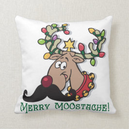 Cojín Decorativo Merry Moose Mustache