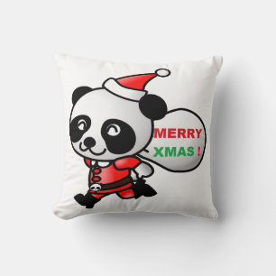 COJÍN DECORATIVO "MERRY XMAS" PANDA OSAR SANTA