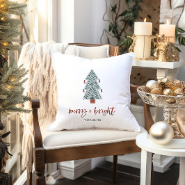 Cojín Decorativo Merry y Bright | Árbol de Navidad Boho