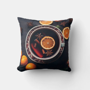 Cojín Decorativo Merry y Mulled   Bebida navideña acogedora