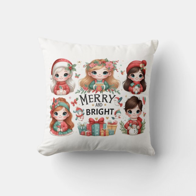 Cojín Decorativo Merry y Pillow brillante (Anverso)