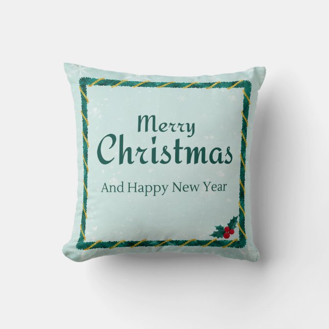 Cojín Decorativo Mery Navidades y feliz año nuevo (Anverso)
