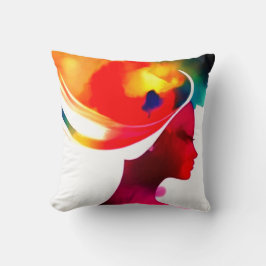 Cojín Decorativo Mes de historia de las mujeres lindo chica Canva T