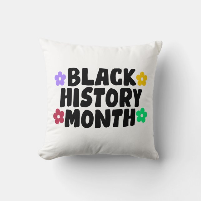 Cojín Decorativo Mes de historia negra (Anverso)