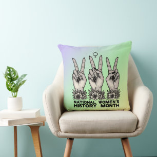 Cojín Decorativo Mes de la historia de las mujeres feministas