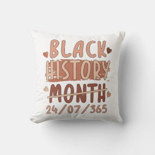 Cojín Decorativo Mes de la Historia Negra Afro Melanina Mujeres Neg