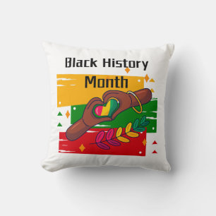 Cojín Decorativo Mes de la Historia Negra celebrando el auge juntos