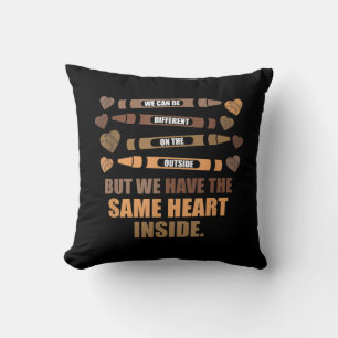 Cojín Decorativo Mes de la historia negra del mismo corazón afroame