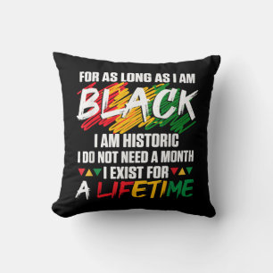 Cojín Decorativo Mes de la historia negra mientras sea negro