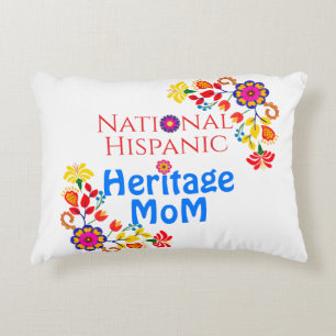 Cojín Decorativo Mes Nacional de la Herencia Hispana   Mamá Orgullo