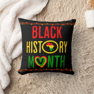 Cojín Decorativo Mes Negro, Juneteenth, Mes de la Historia Negra