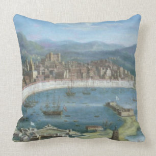 Cojín Decorativo Messina - una vista panorámica del puerto