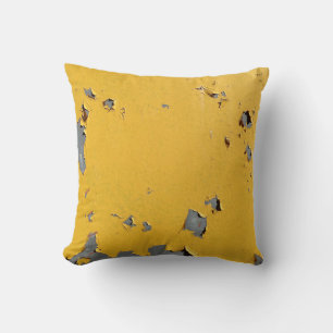 Cojín Decorativo Metalizado amarillo roto: textura sucia.