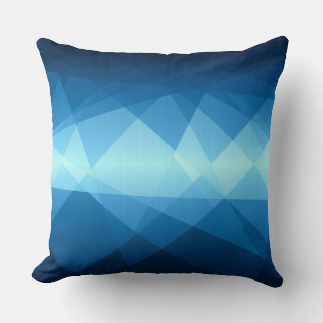 Cojín Decorativo Metalizado de acero azul mosaico (Anverso)