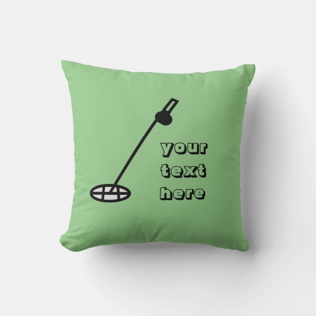 Cojín Decorativo metalizado detección de verde salado mínimo (Anverso)