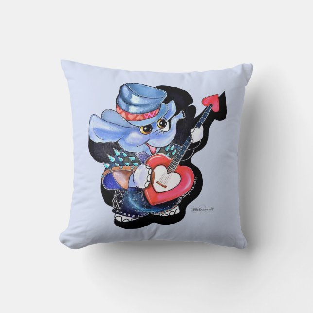 Cojín decorativo Metalphant Heart Guitar