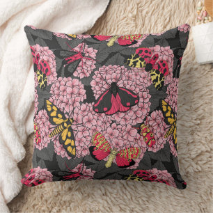Cojín Decorativo Metas en hidrangea rosa