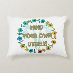 Cojín Decorativo Métete En Su Propio Uterus   Potenciando la flor f