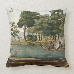 Cojín Decorativo Método de navegación en nueva Holanda, grabado p