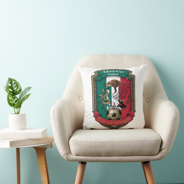 Cojín Decorativo Mexico Eagle Ascent, Mexican Flag Gift (Silla)