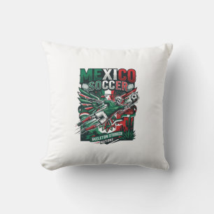 Cojín Decorativo México Fútbol Esqueleto Delantero Naciones Premium