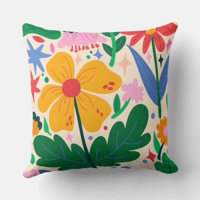 Cojín Decorativo Mezcla de flores (Reverso )