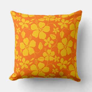 COJÍN DECORATIVO MEZCLA DE NARANJA HULA HAWAIANA (HIBISCO)
