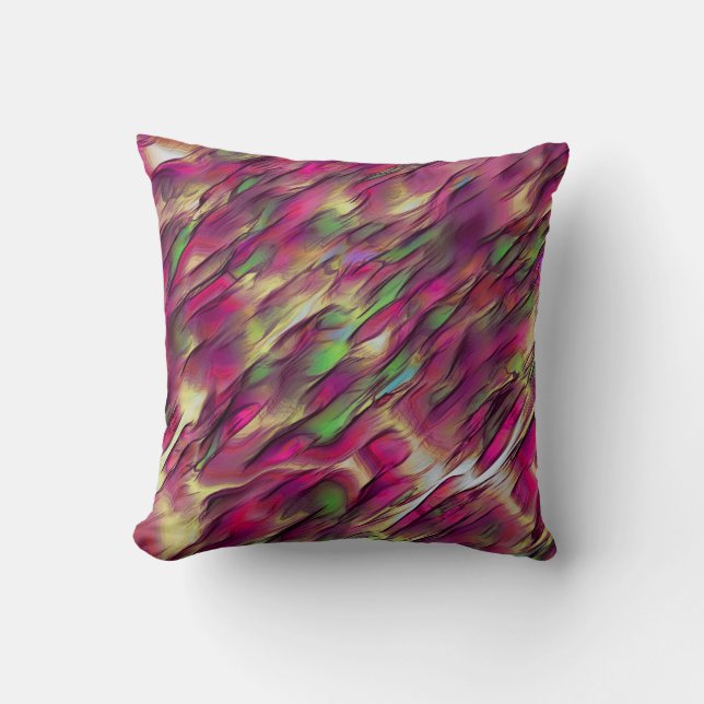 Cojín Decorativo Mezcla de puntos opacos y cromados verdes y burdeo (Anverso)