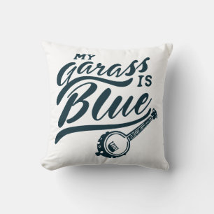 Cojín Decorativo Mi banjo de vidrio es azul