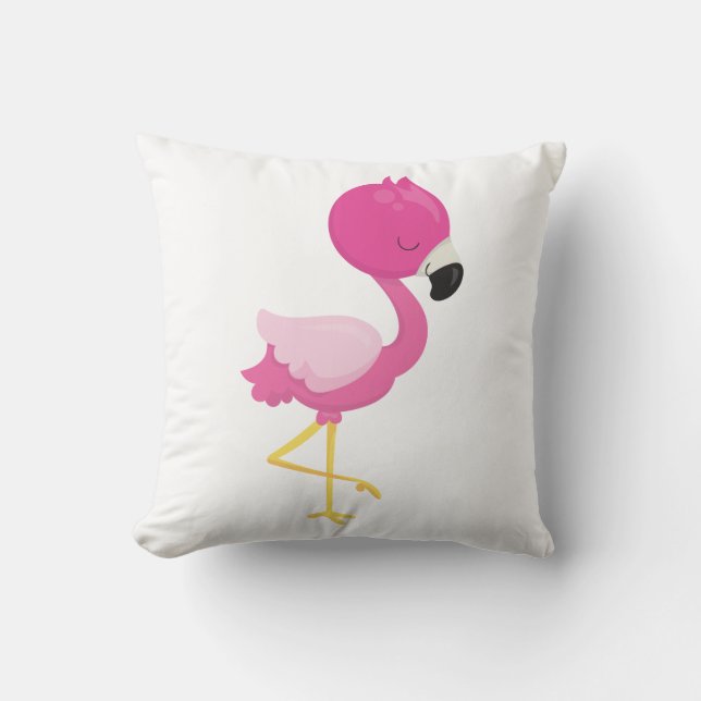 Cojín Decorativo Mi bebé Flamingo Rosa (Anverso)