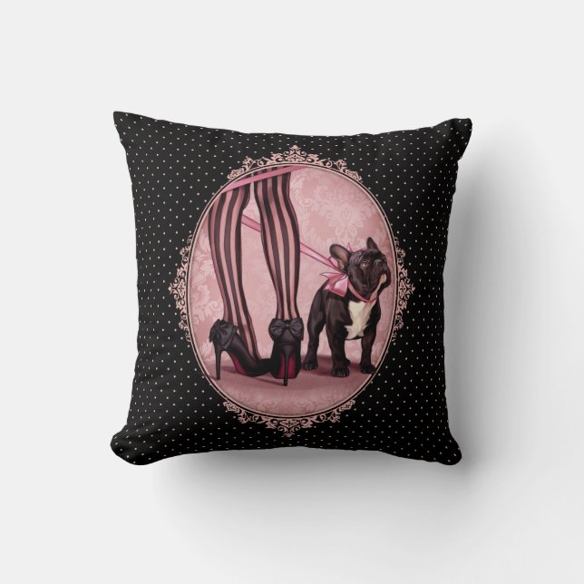 Cojín Decorativo Mi bulldog francés (Anverso)