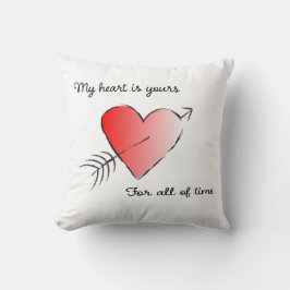 Cojín Decorativo Mi corazón es tuyo por todo el tiempo