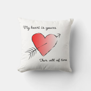 Cojín Decorativo Mi corazón es tuyo por todo el tiempo