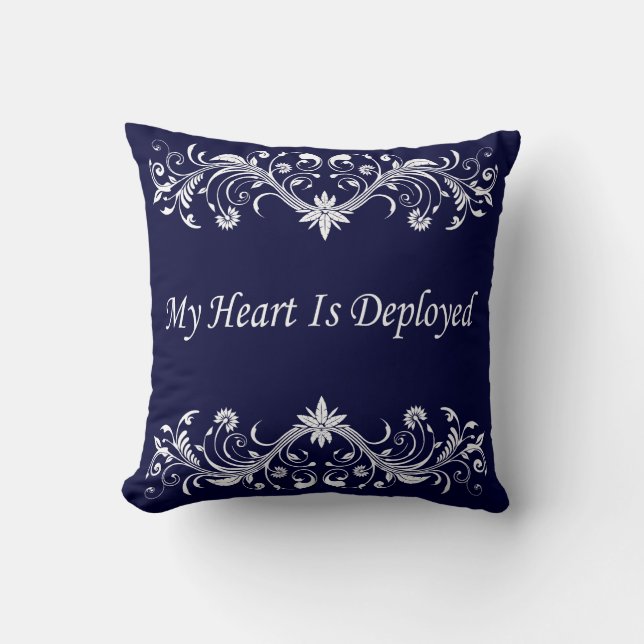 Cojín Decorativo Mi corazón está desplegado (Anverso)
