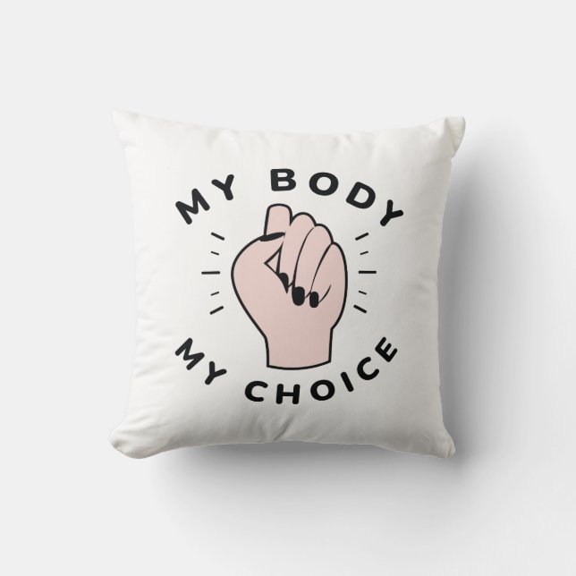 Cojín Decorativo Mi cuerpo, mi decisión (Anverso)