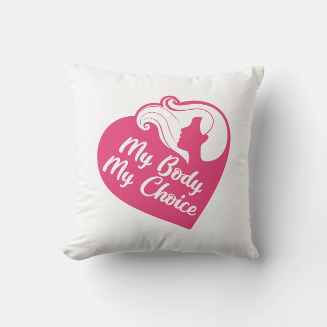 Cojín Decorativo Mi cuerpo mi elección (Anverso)