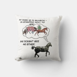 COJÍN DECORATIVO MI CUIDADO ESTÁ EN TEMPORADA, FUNNY HORSE COMIC