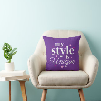 Cojín Decorativo Mi diseño de texto de estilo