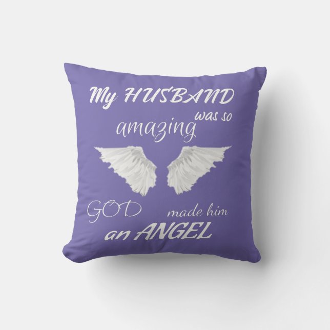 Cojín Decorativo Mi esposo un ángel (Anverso)
